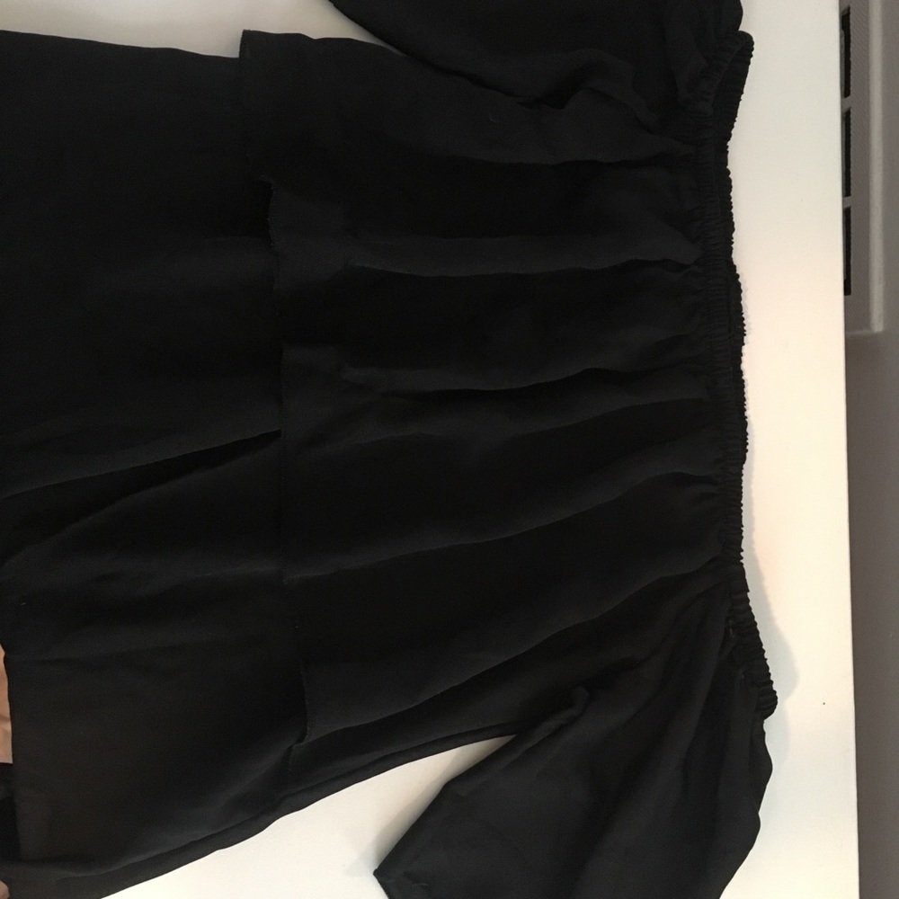 Off the shoulder black blouse - Picture 3 of 5